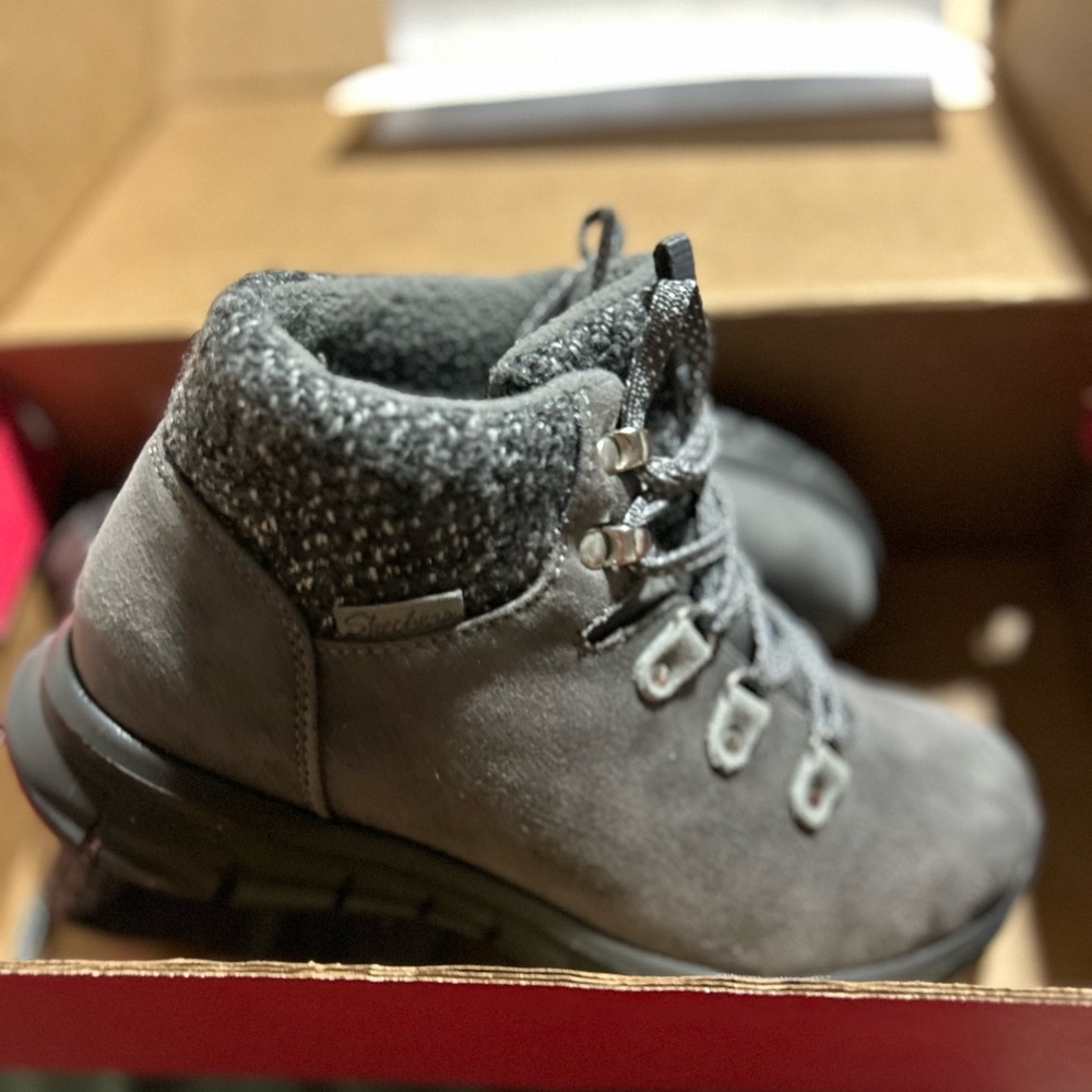 Skechers Gray Ankle Boots